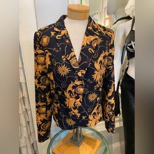 Ovi navy blue & gold blazer size M